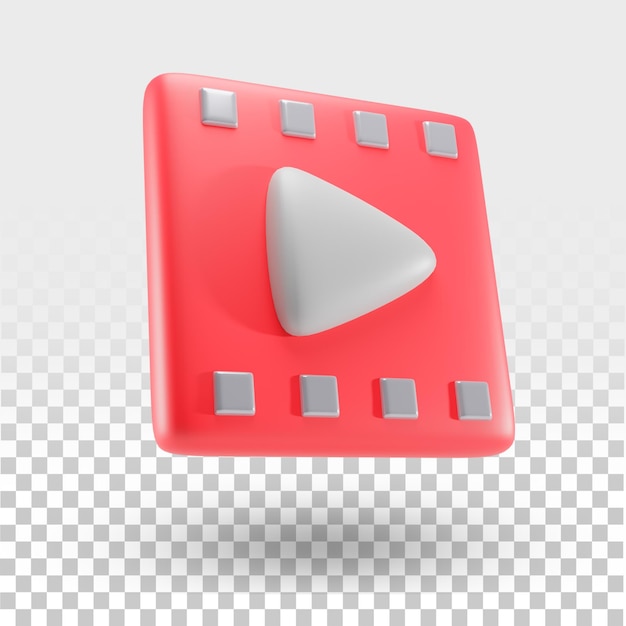 movie icon 3d render