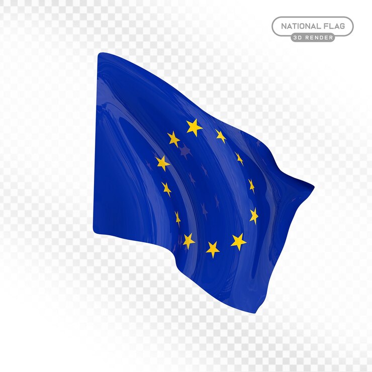 PSD el movimiento de la bandera de la ue