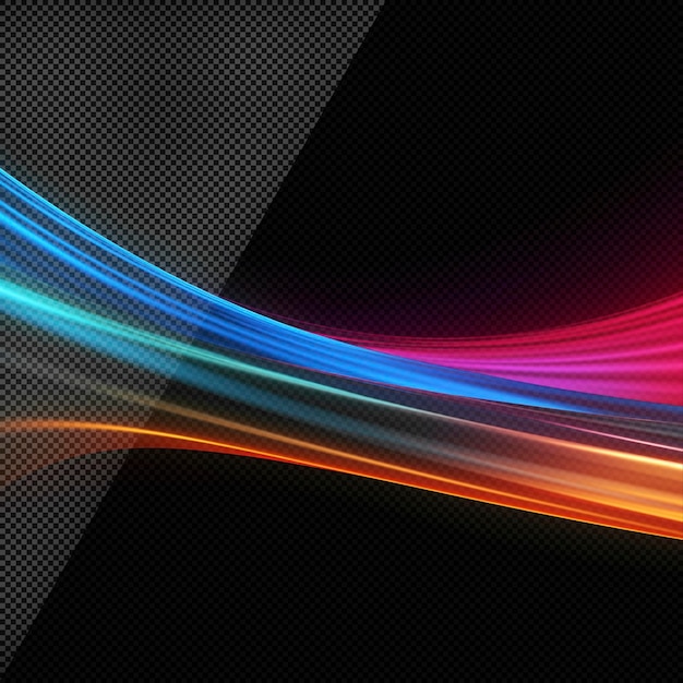 PSD movimiento de velocidad de onda de luz colorida trasfondo transparente