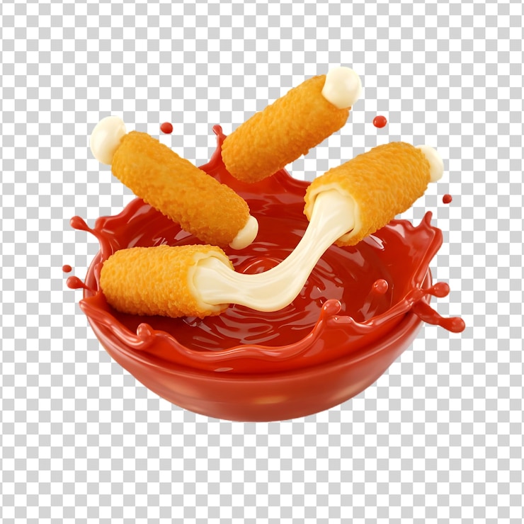 PSD mozzarella crujiente con salsa picante un bocadillo delicioso