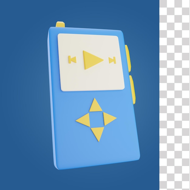 PSD mp 3 jugador icono 3d