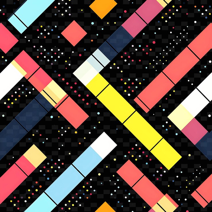 PSD mříže ve skandinávském stylu pixel art s čistými liniemi a kreativní texturou neonové návrhy položek y2k