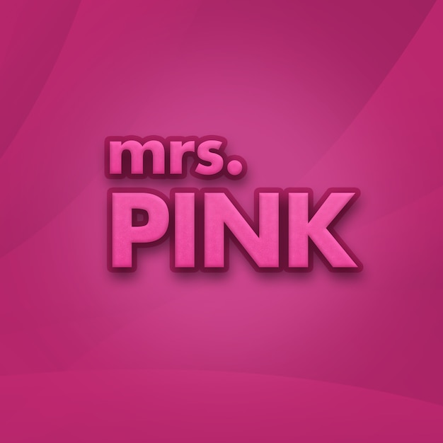 Mrs Pink Text