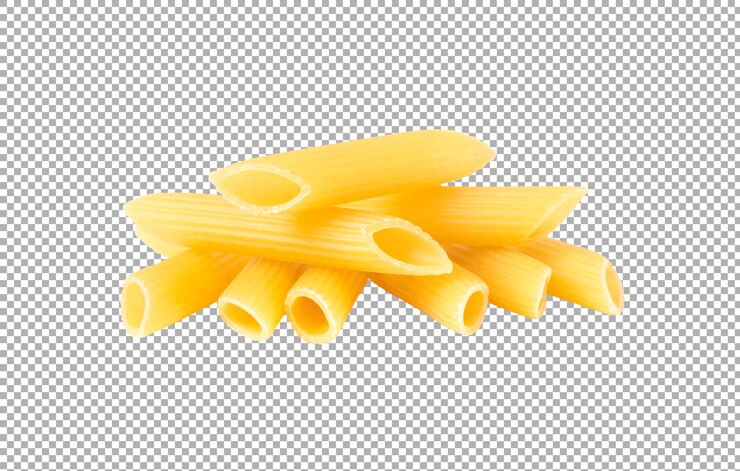 Mucchio di pasta cilindrica a coste isolata
