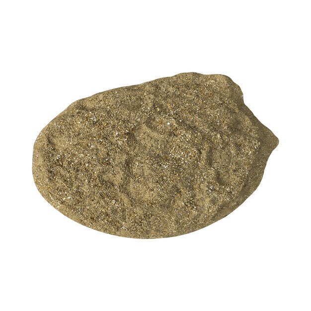 Mucchio di sabbia isolato sfondo trasparente rendering 3d