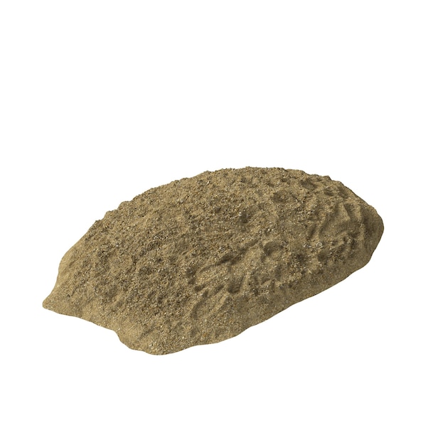 Mucchio di sabbia isolato sfondo trasparente rendering 3d