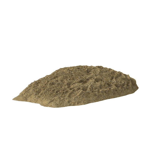 Mucchio di sabbia isolato sfondo trasparente rendering 3d