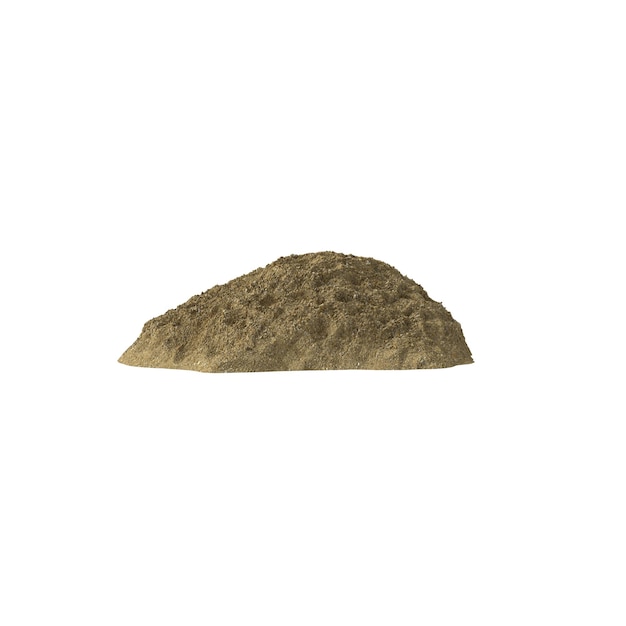 Mucchio di sabbia isolato sfondo trasparente rendering 3d