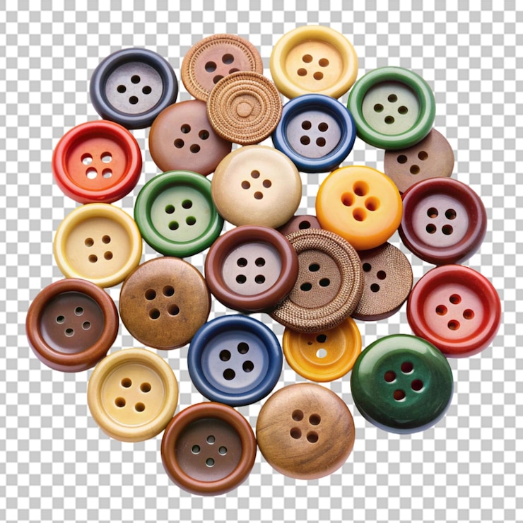 PSD muchos botones de tela de colores