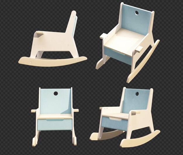 PSD muebles y accesorios de renderizado 3d