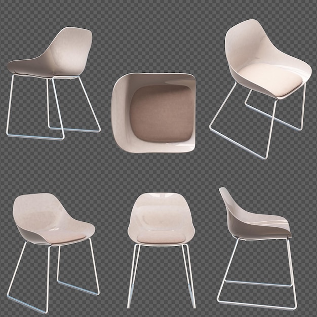 Muebles y accesorios de renderizado 3d