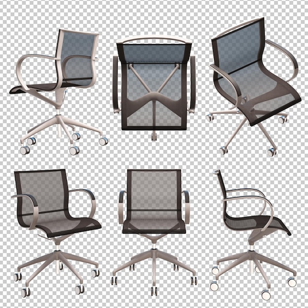 Muebles y accesorios de renderizado 3D