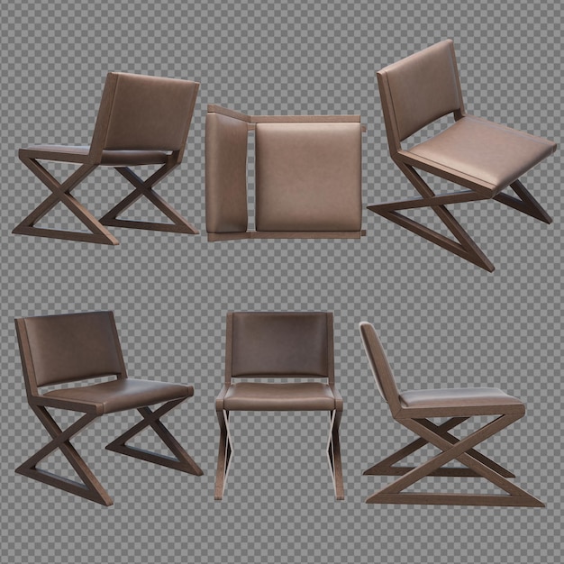 Muebles y accesorios de renderizado 3d