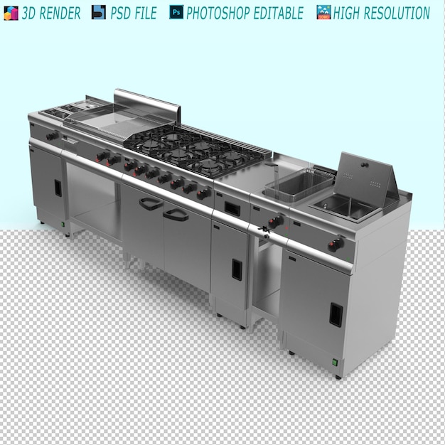 Muebles de cocina en 3D