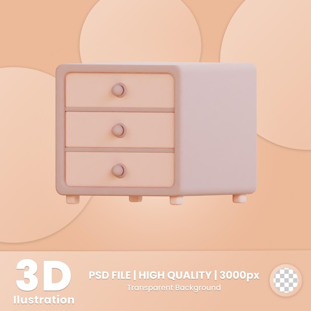 PSD muebles de icono 3d