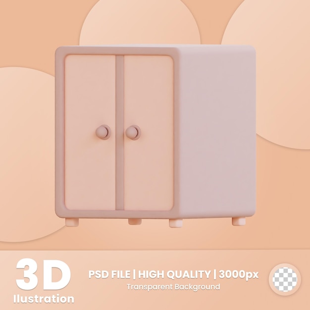 Muebles con íconos en 3D