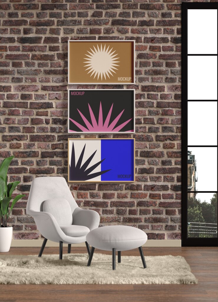 PSD muebles con modelo de marco