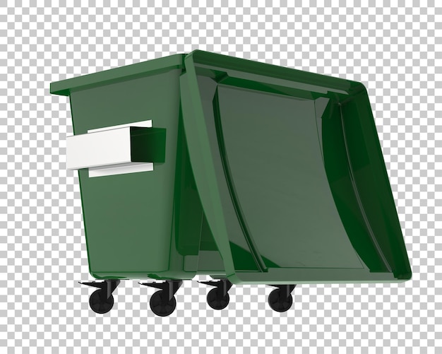 Müllkorb isoliert auf durchsichtigem Hintergrund 3D-Rendering-Illustration