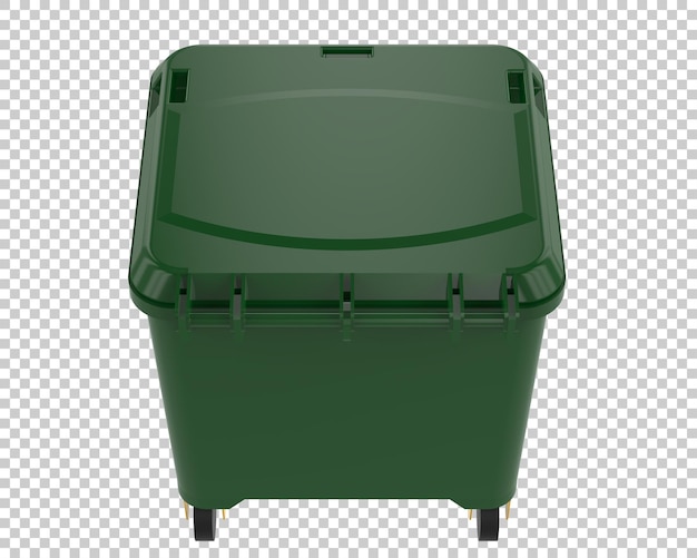Müllkorb isoliert auf durchsichtigem Hintergrund 3D-Rendering-Illustration