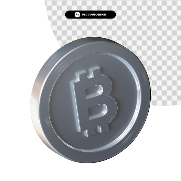 Münze 3d Rendering isoliert