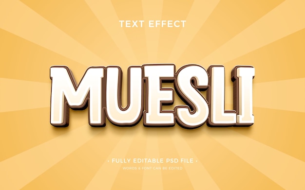 PSD muesli-text-effekt