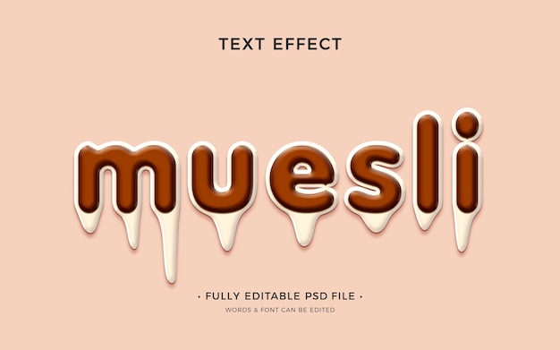 PSD muesli-text-effekt