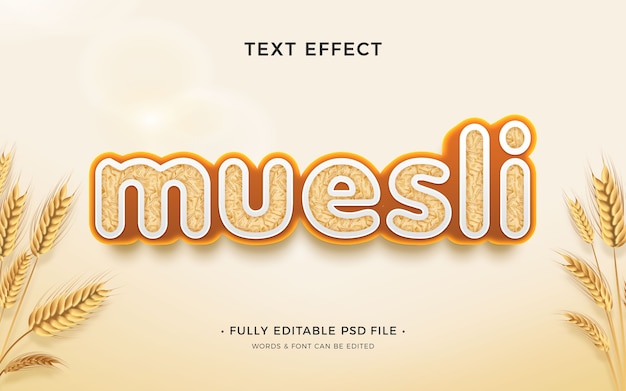 Müsli-Texteffekt