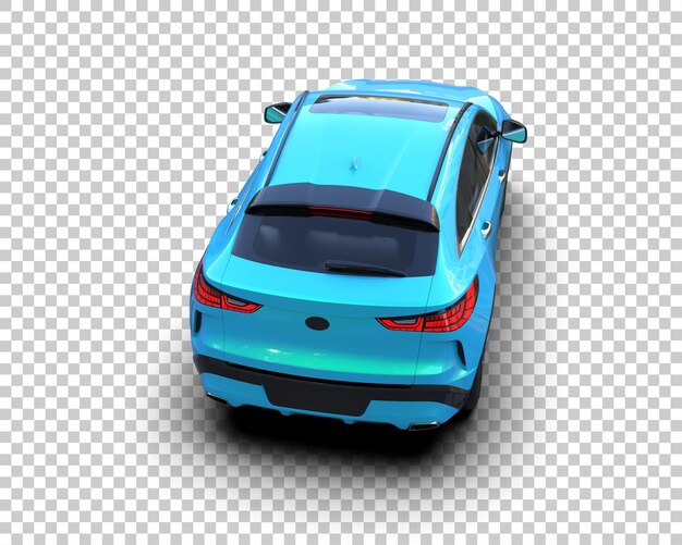 se muestra un coche azul con el capó abierto
