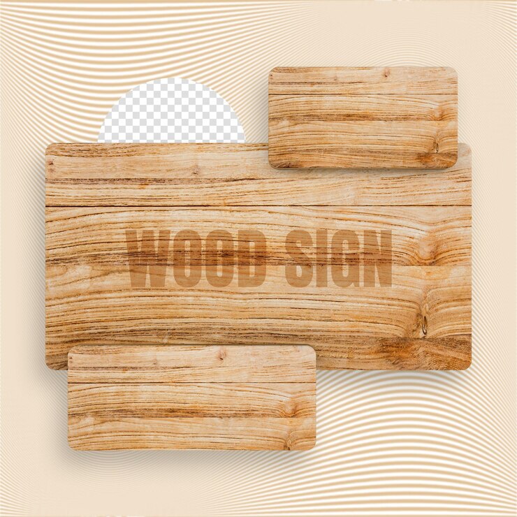 PSD muestra de madera 3d render