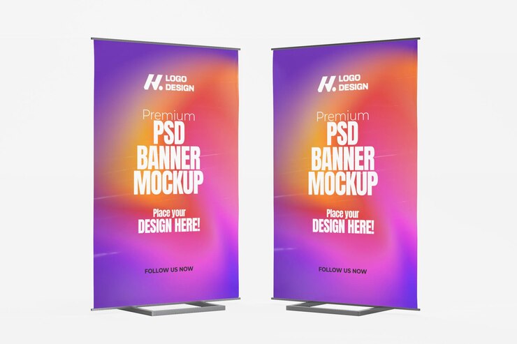 Muestra de maquillaje de banner PSD Premium renderizado en 3D
