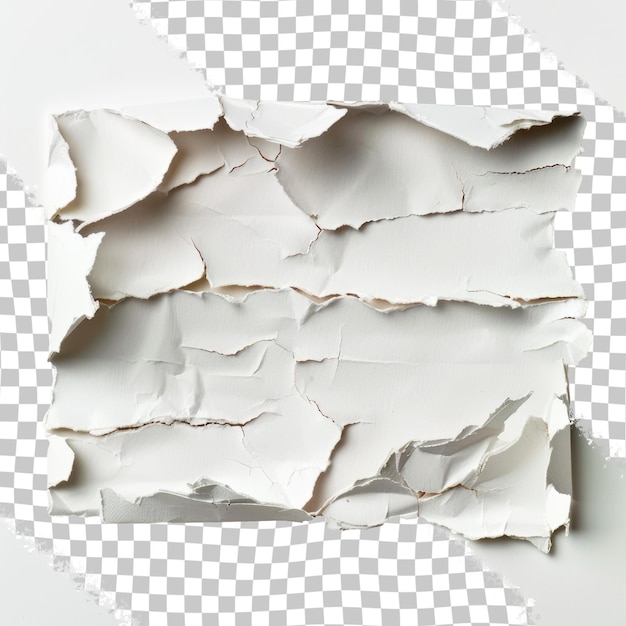PSD se muestra un pedazo de papel roto en una superficie a cuadros