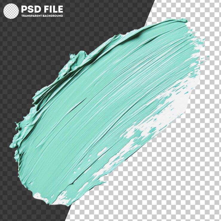PSD muestra de pintura azul azulado claro de png sobre un fondo blanco