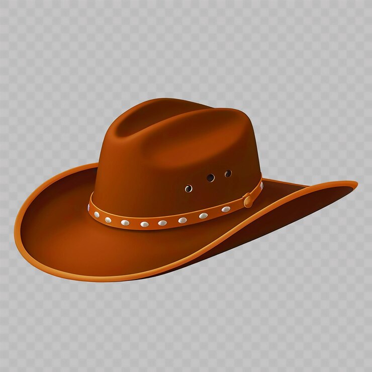 PSD se muestra un sombrero de vaquero con una banda de cuero