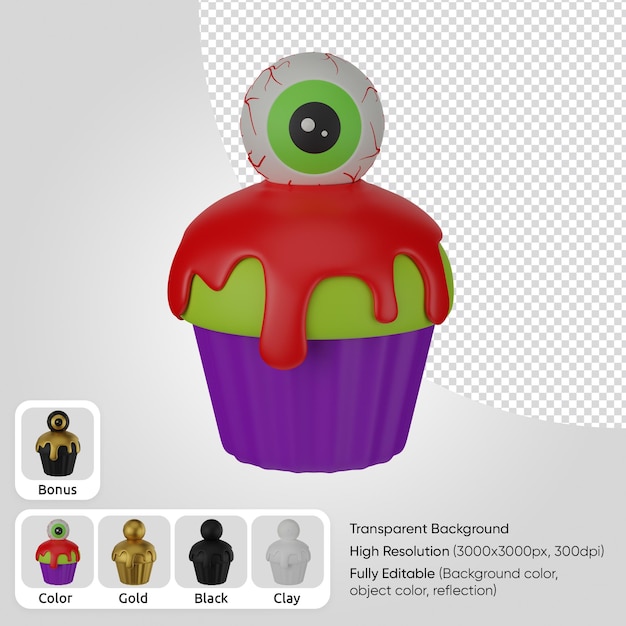 muffin 3d avec oeil