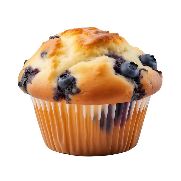 Muffin Aux Bleuets Isolé Sur Un Fond Transparent Chemin De Découpage