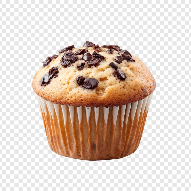 PSD muffin de chocolate en primer plano fotografía de comida