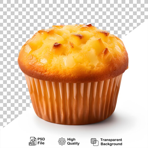 PSD muffin de abacaxi isolado em fundo transparente inclui arquivo png