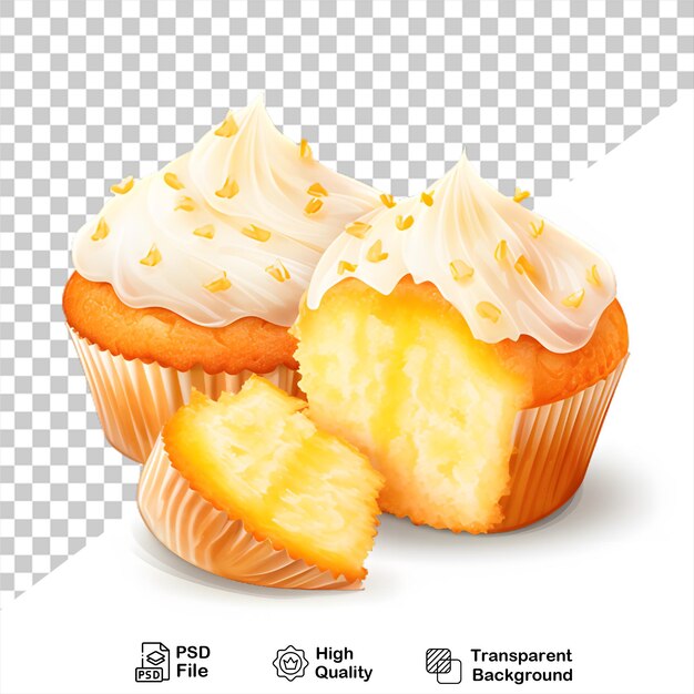 PSD muffin de abacaxi isolado em fundo transparente inclui arquivo png