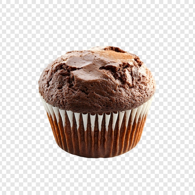 Muffin de chocolate escuro em close-up