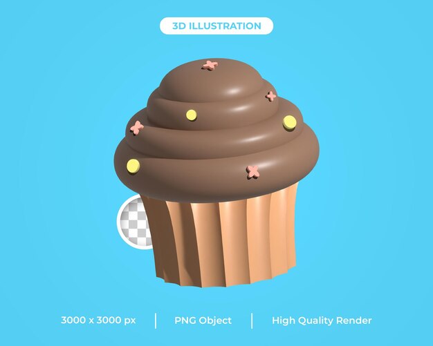 PSD muffin psd gratuit rendu 3d