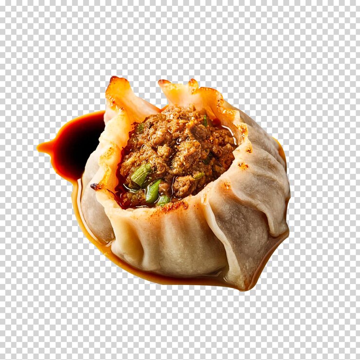 PSD un muffin con una salsa que tiene una salsa en él