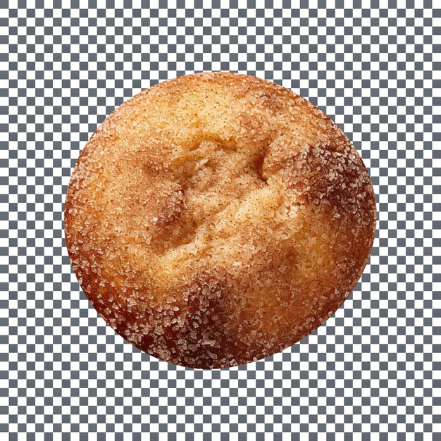 Muffin de snickerdoodle recién horneado aislado sobre fondo transparente