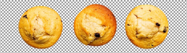 Un Muffin Avec Une Tache Noire Sur Fond Isolé Et Transparent