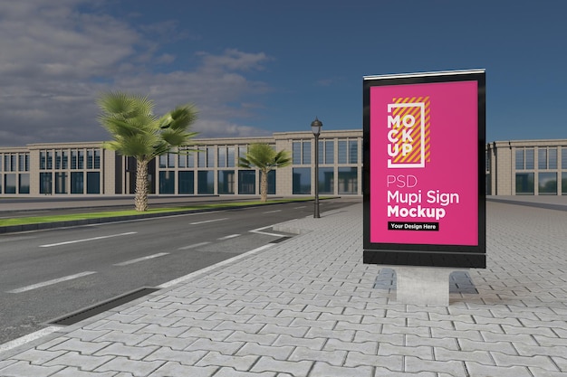 Mufi sign board mockup design