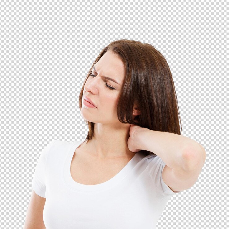 Mujer con dolor de cuello