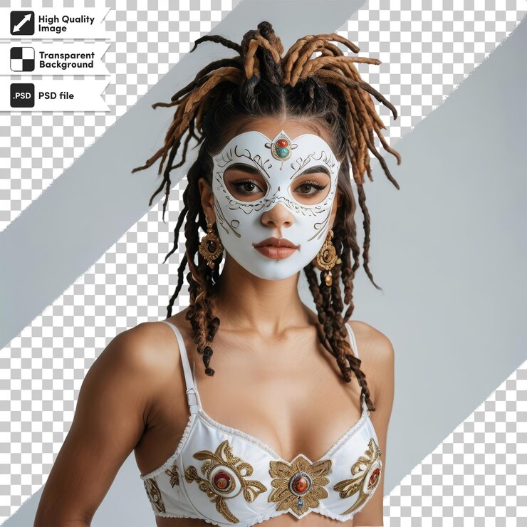 PSD una mujer con dreadlocks en la cara y las palabras quot natural quot en él