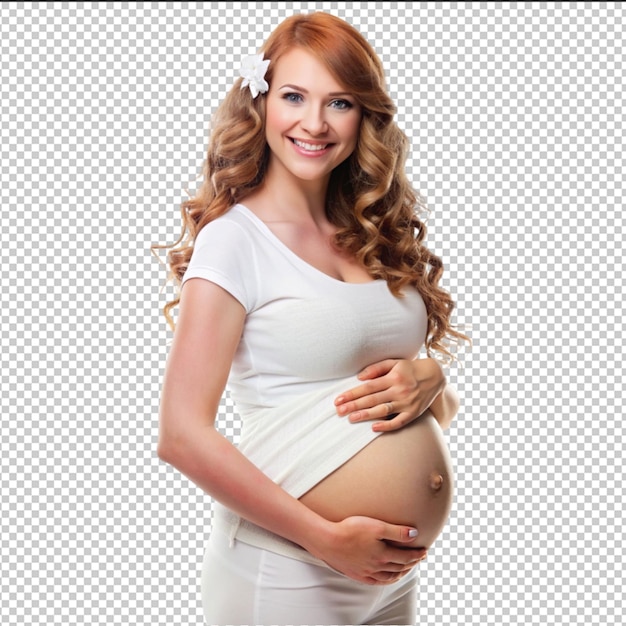 PSD mujer embarazada feliz y atractiva
