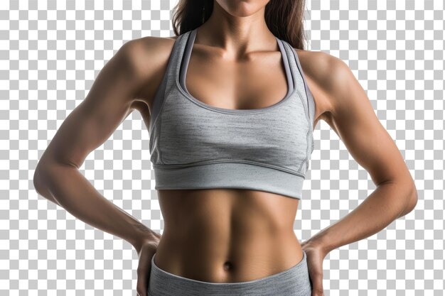 PSD mujer de fitness con fondo transparente