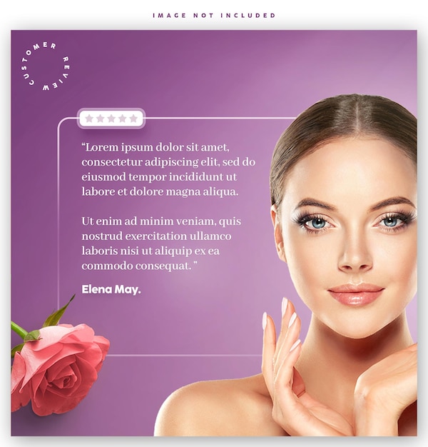 Una mujer con un fondo rosa y una rosa rosa en la cara.