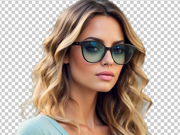 PSD mujer con gafas